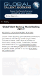 Mobile Screenshot of globaltalentbooking.com