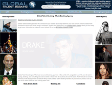 Tablet Screenshot of globaltalentbooking.com